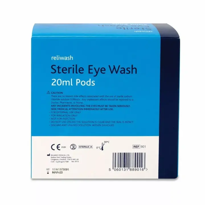 Reliwash Saline Eye Wash Pods - Box Of 25