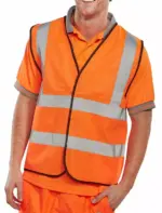 BSEEN Hi-Vis Orange Waist Coat Jacket