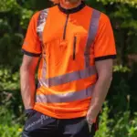 Treehog Polo Short Sleeve Shirt - Hi-Vis Orange