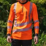 Treehog Polo Long Sleeve Shirt - Hi-Vis Orange