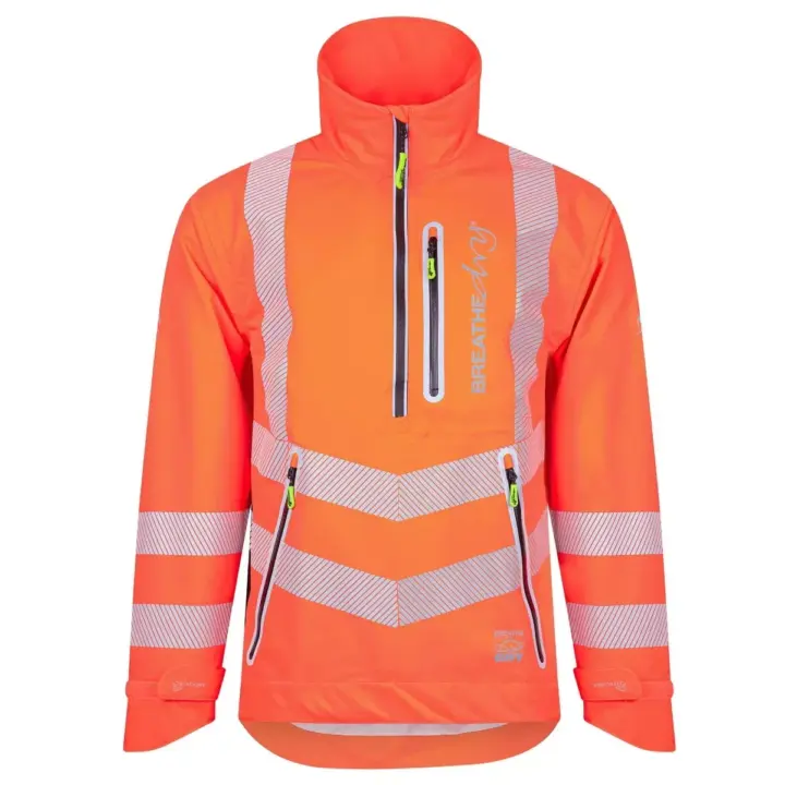 Arbortec Breathedry Hi-Vis Orange Waterproof Smock 2 Arbortec Breathedry Hi-Vis Orange Waterproof Smock
