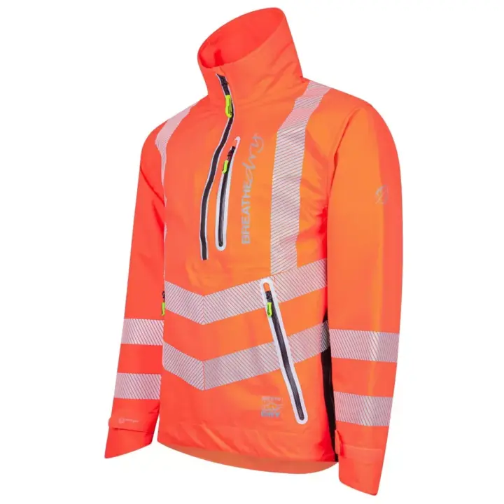 Arbortec Breathedry Hi-Vis Orange Waterproof Smock 1 Arbortec Breathedry Hi-Vis Orange Waterproof Smock