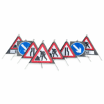 Quazar Classic™ 600mm Roll Up Chapter 8 Road Sign Kit