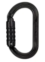 Petzl OXAN Steel Oval Black Triact Lock Karabiner