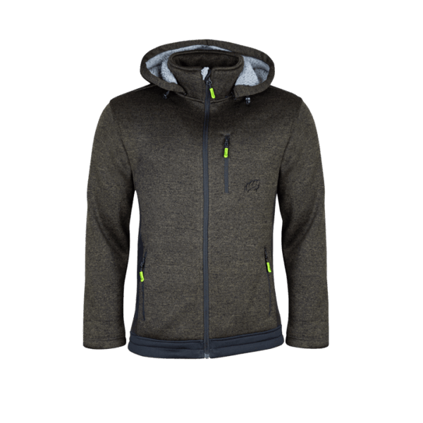 Arbortec Yeti Knitted Lined Olive Fleece Hoodie Jacket