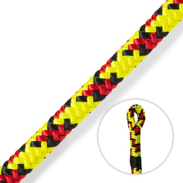 Marlow Typhoon Yellow 12.2mm Climbing Rope (Low Profile Eye)