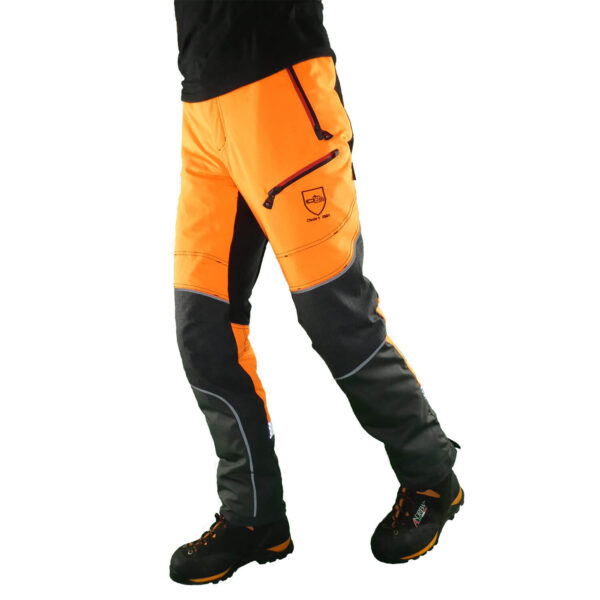 ArbPro Climbtech Gamma Hi-Vis Orange Chainsaw Trousers – Type A – Class 12